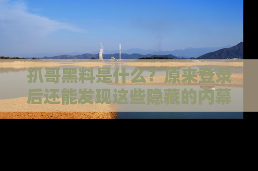 扒哥黑料是什么?原来登录后还能发现这些隐藏的内幕!