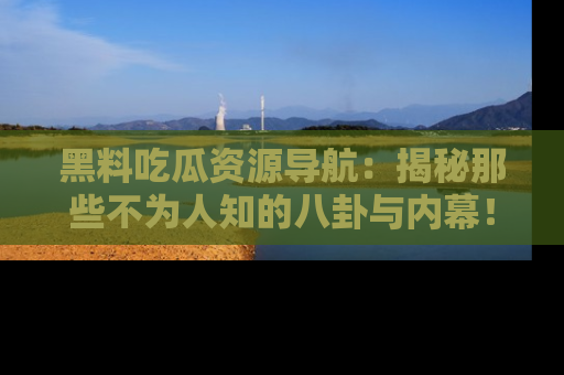 黑料吃瓜资源导航：揭秘那些不为人知的八卦与内幕！