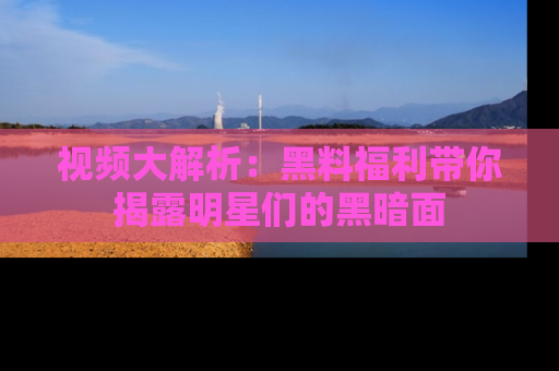 视频大解析:黑料福利带你揭露明星们的黑暗面