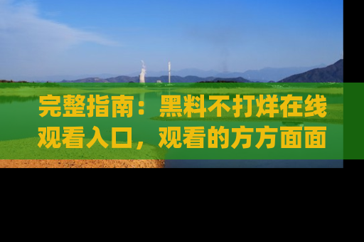 完整指南:黑料不打烊在线观看入口,观看的方方面面与app选择